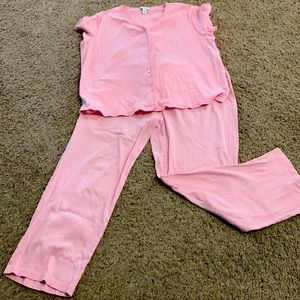 Lightly worn Charter Club 2-piece cozy pink pajama set, size XL.